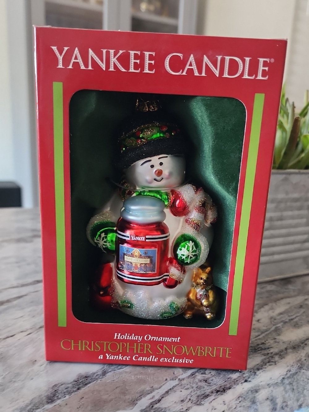 Yankee Candle Company Christopher Snowbrite Exclusive Ornament NIB!